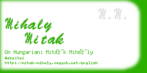 mihaly mitak business card